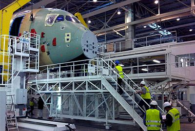 Dock aéronautique train avant